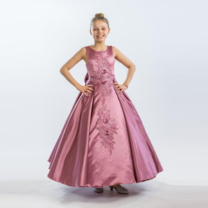 Satin Simone Girls Formal Dress-2
