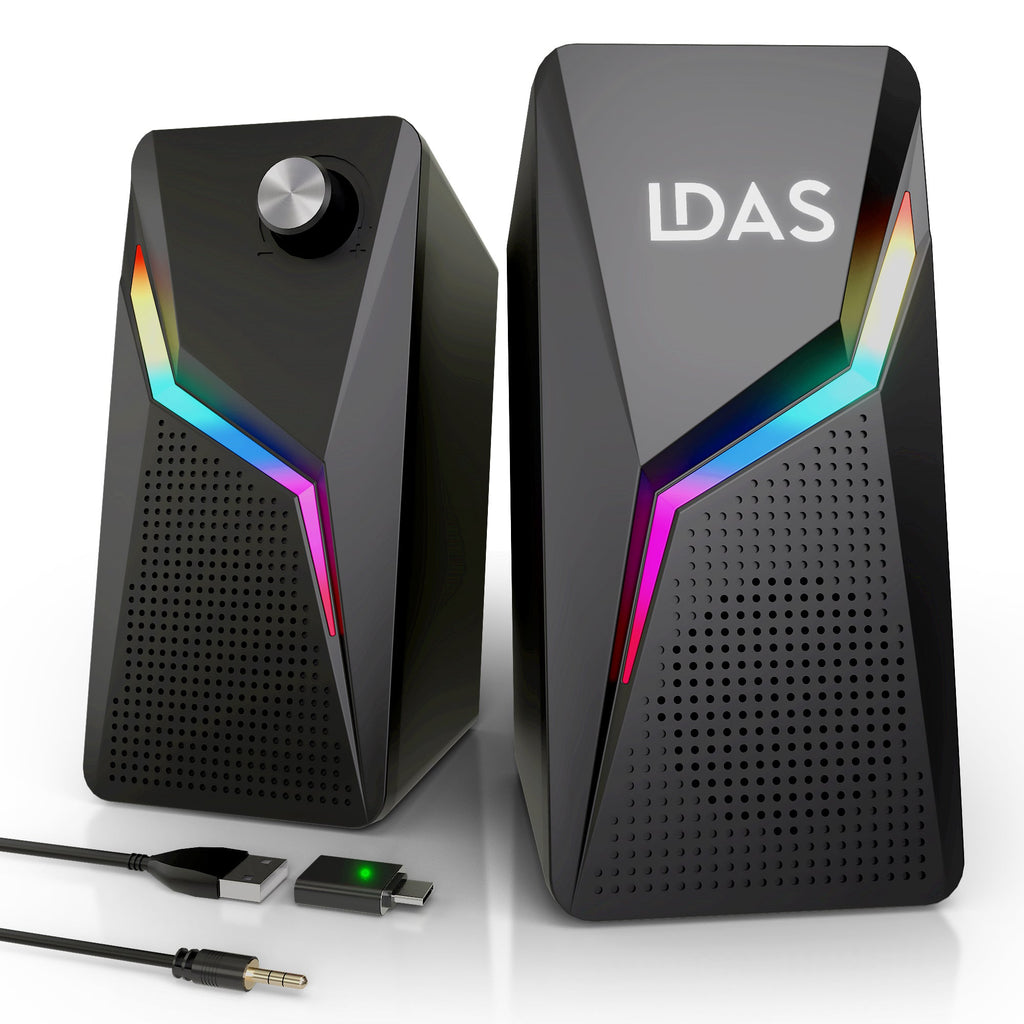 LDAS - A8 Computer Speakers for Desktop Monitor, USB/USB-C Powered PC Speakers