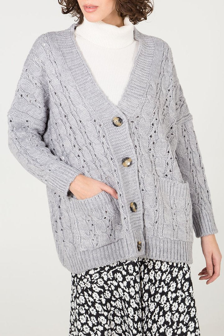 Cardigan long sleeves 2 pockets