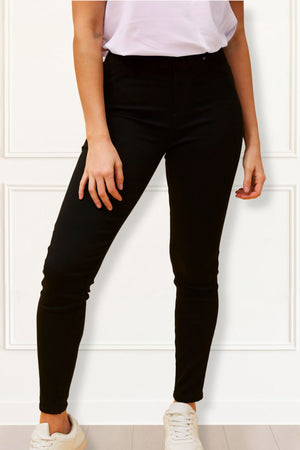 Sandra Black Stretch Skinny Pants Pull-On Jegging Style