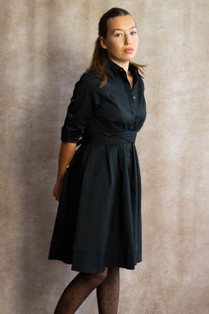 Tessa Elegant Shirt Dress 3/4 Sleeve Buttons