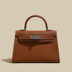 Classic Top-Handle Leather Bag