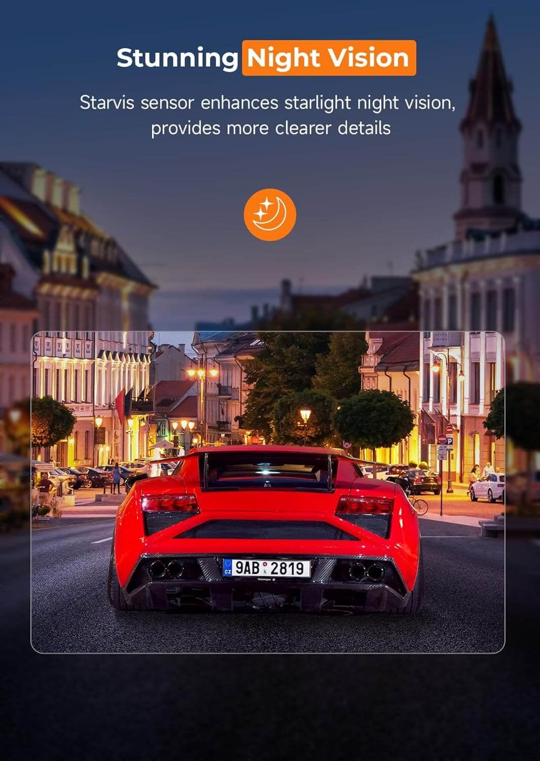 LDAS A20 Dash Cam WiFi , 2.5K Car Camera, Dashcams with App, Night Vision, G-Sensor, Loop Recording, 24H Parking Mode, Free 128G SD Card, Support 256GB Max (Black)