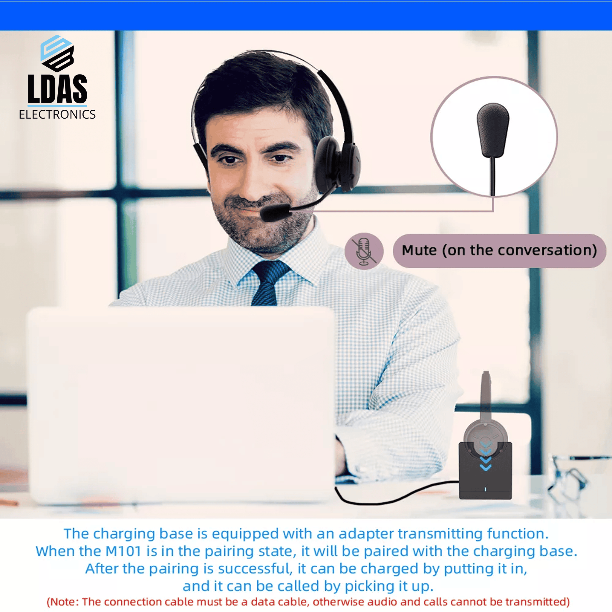 LDAS Office Bluetooth Headset G40