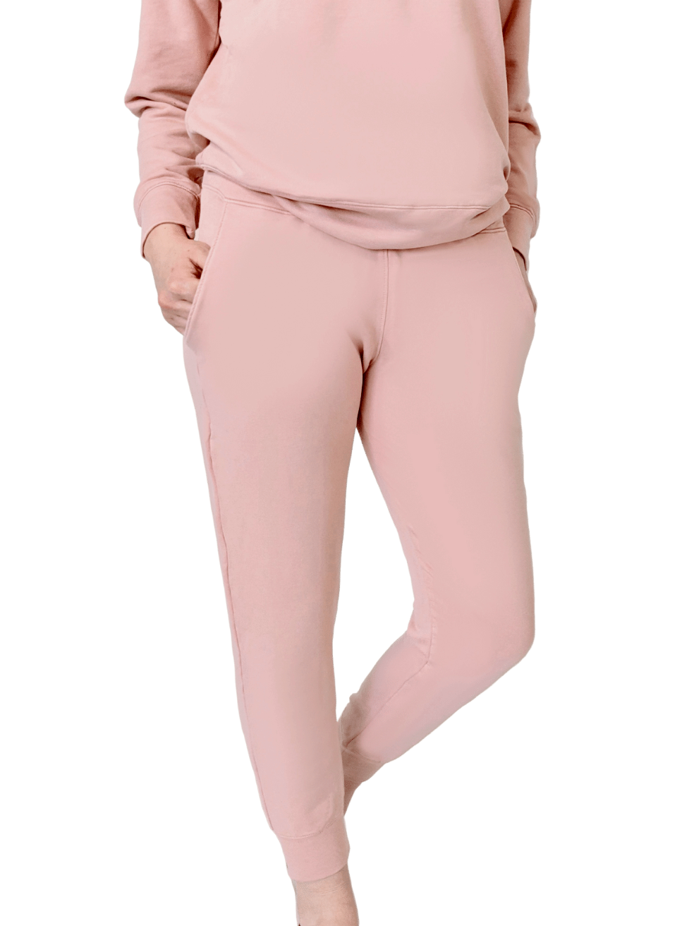 Cotton Clouds Joggers - Pale Rose